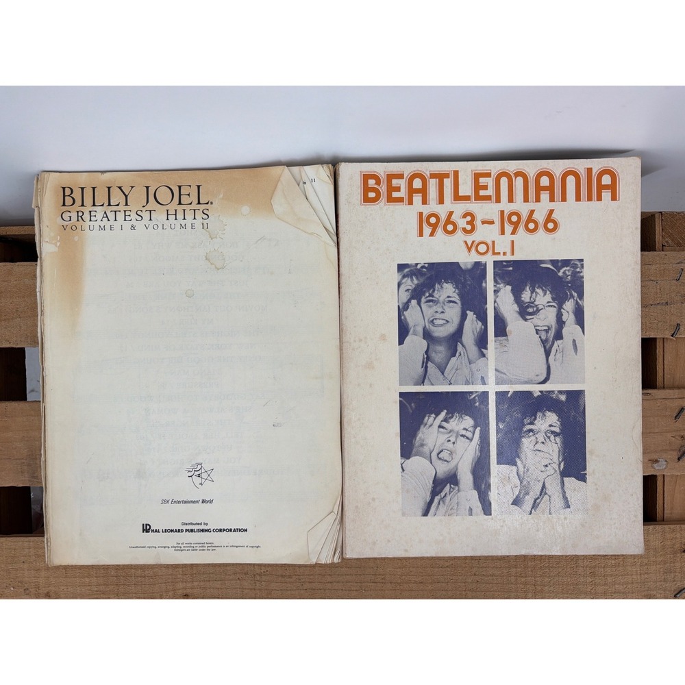Billy Joel Greatest Hits & Beatlemania Vol 1 1963-1966 Sheet Music Songbook Lot